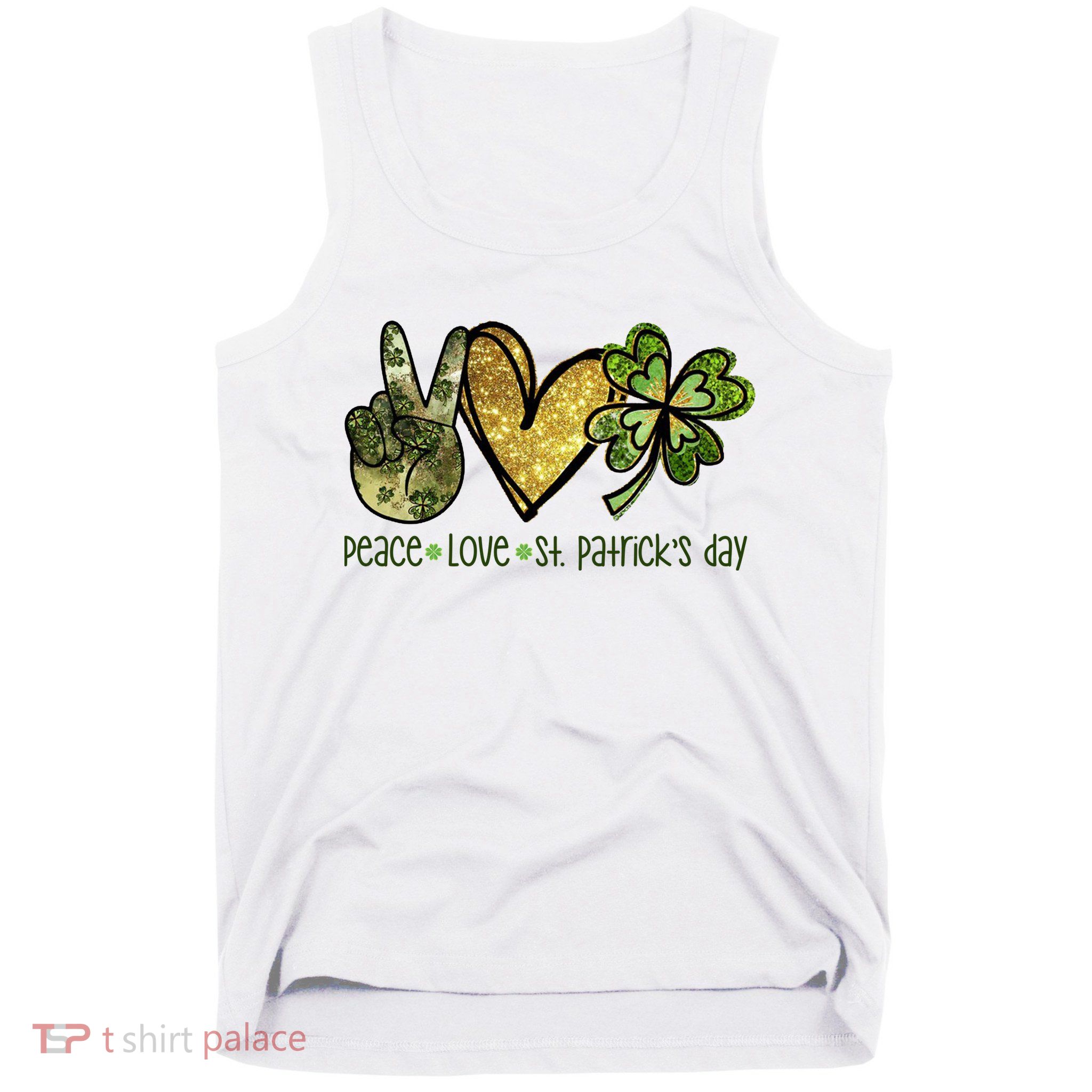 Peace Love St Patrick's Day Festive Tank Top