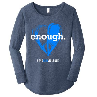 Peace & Love Symbol, Anti Gun Women's Perfect Tri Tunic Long Sleeve Shirt