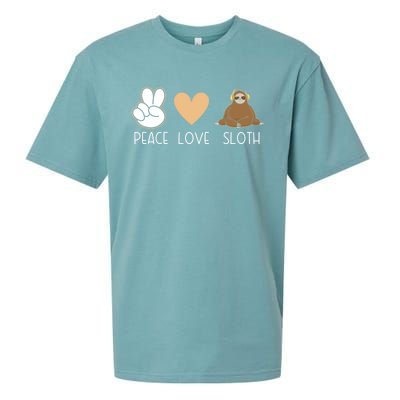 Peace Love Sloth Sloths Lover Cool Gift Sueded Cloud Jersey T-Shirt