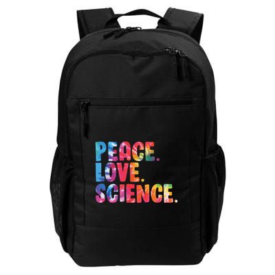 Peace Love Science Funny Awesome Tie Dye Backpack