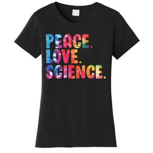 Peace Love Science Funny Awesome Tie Dye Women's T-Shirt