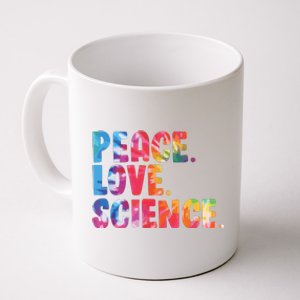 Peace Love Science Funny Awesome Tie Dye Coffee Mug