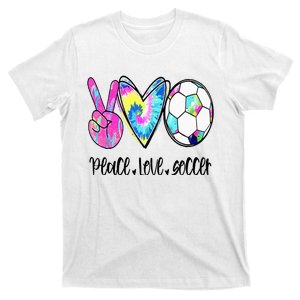 Peace Love Soccer Tie Dye Cute Soccer Lovers T-Shirt