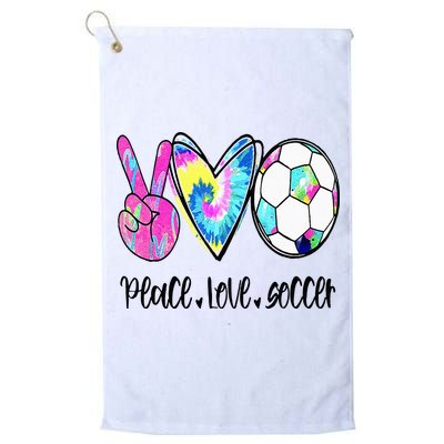 Peace Love Soccer Tie Dye Cute Soccer Lovers Golf Towel