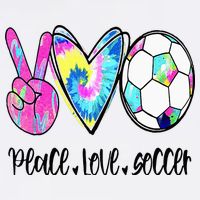 Peace Love Soccer Tie Dye Cute Soccer Lovers Women's Crop Top Tee
