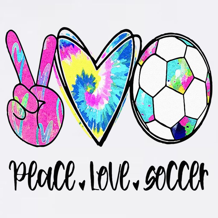 Peace Love Soccer Tie Dye Cute Soccer Lovers Women's Crop Top Tee