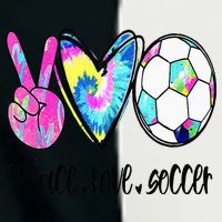 Peace Love Soccer Tie Dye Cute Soccer Lovers Infant Baby Jersey Bodysuit