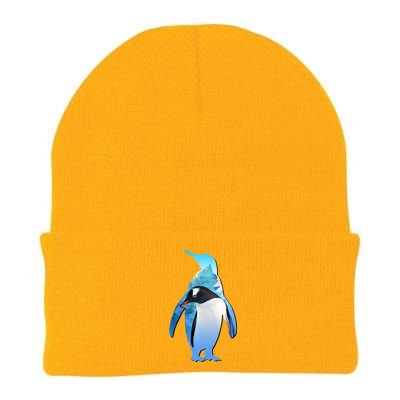 Penguin Lovers Silhouette Earth Day And Ocean Week Meaningful Gift Knit Cap Winter Beanie