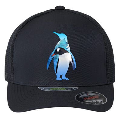 Penguin Lovers Silhouette Earth Day And Ocean Week Meaningful Gift Flexfit Unipanel Trucker Cap