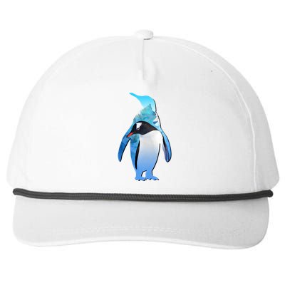 Penguin Lovers Silhouette Earth Day And Ocean Week Meaningful Gift Snapback Five-Panel Rope Hat