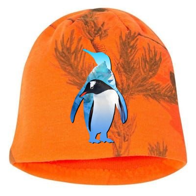 Penguin Lovers Silhouette Earth Day And Ocean Week Meaningful Gift Kati - Camo Knit Beanie