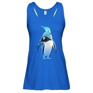 Penguin Lovers Silhouette Earth Day And Ocean Week Meaningful Gift Ladies Essential Flowy Tank