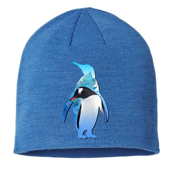 Penguin Lovers Silhouette Earth Day And Ocean Week Meaningful Gift Sustainable Beanie