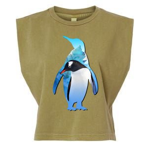 Penguin Lovers Silhouette Earth Day And Ocean Week Meaningful Gift Garment-Dyed Women's Muscle Tee