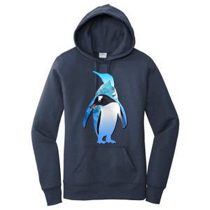 Penguin Lovers Silhouette Earth Day And Ocean Week Meaningful Gift Women's Pullover Hoodie