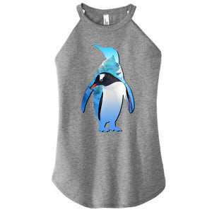 Penguin Lovers Silhouette Earth Day And Ocean Week Meaningful Gift Women's Perfect Tri Rocker Tank