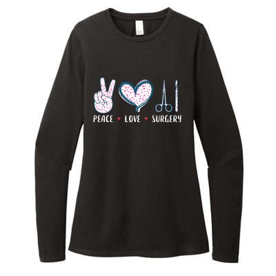 Peace Love Surgery Surgical Tech Surgeon Funny Gift Cool Gift Womens CVC Long Sleeve Shirt