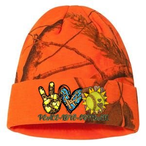 Peace Love Softball Cool Design Kati Licensed 12" Camo Beanie