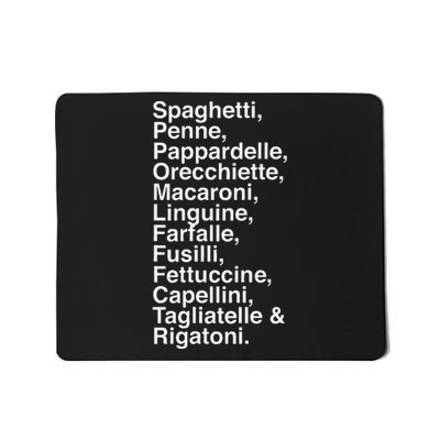 Pasta LoverS Spaghetti Penne Macaronifun Foodie Mousepad