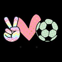 Peace Love Soccer Cute Pastel N Great Gift Impact Tech Backpack