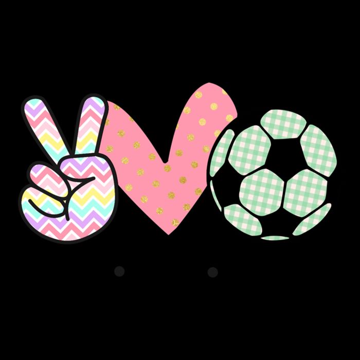 Peace Love Soccer Cute Pastel N Great Gift Impact Tech Backpack