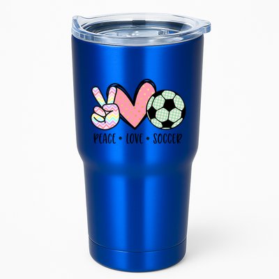 Peace Love Soccer Cute Pastel N Great Gift Tumbler