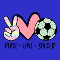 Peace Love Soccer Cute Pastel N Great Gift Baby Bodysuit
