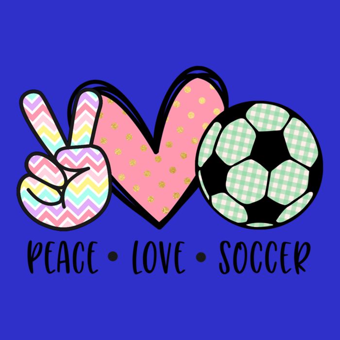 Peace Love Soccer Cute Pastel N Great Gift Baby Bodysuit