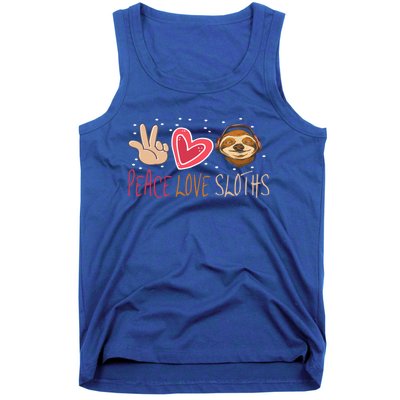 Peace Love Sloths Funny Sloth For Cute Sloths Gift Tank Top