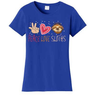 Peace Love Sloths Funny Sloth For Cute Sloths Gift Women's T-Shirt