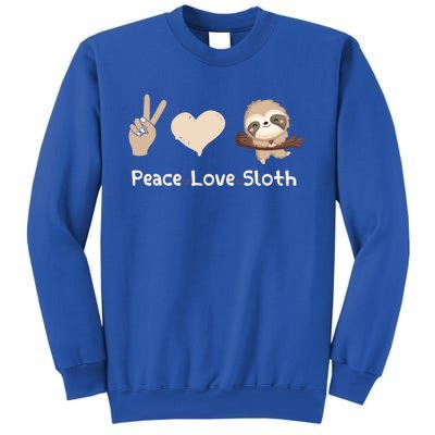 Peace Love Sloths Funny Sloth Great Gift Sweatshirt