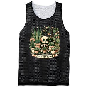 Plant Lover Skeleton Design Plants Not People Mesh Reversible Basketball Jersey Tank