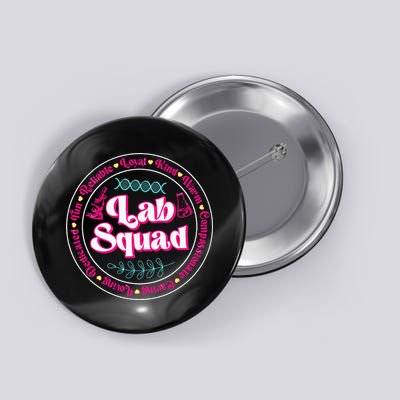 Pink Lab Squad Lab Scientist Microbiologist Button