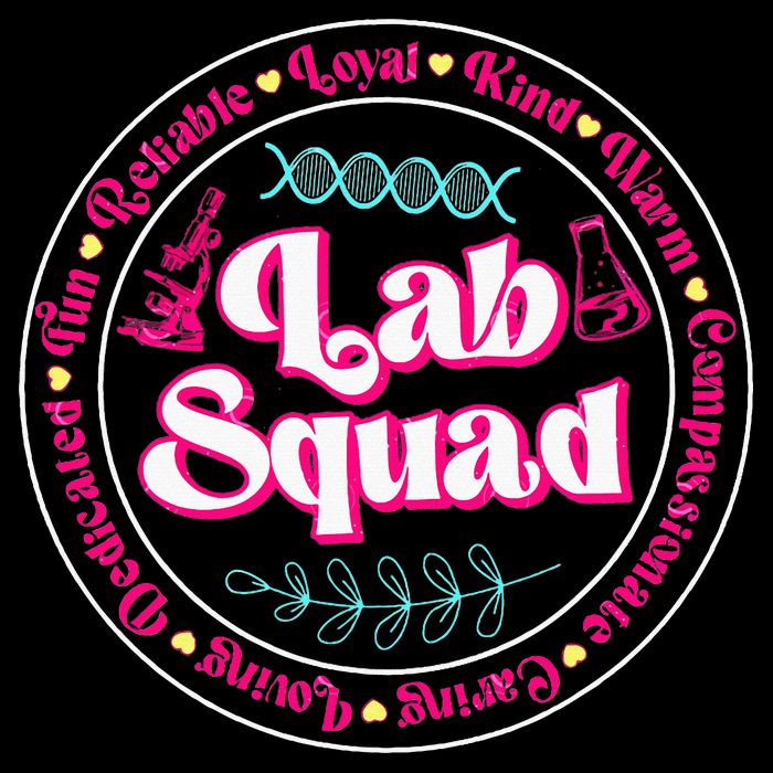 Pink Lab Squad Lab Scientist Microbiologist Button