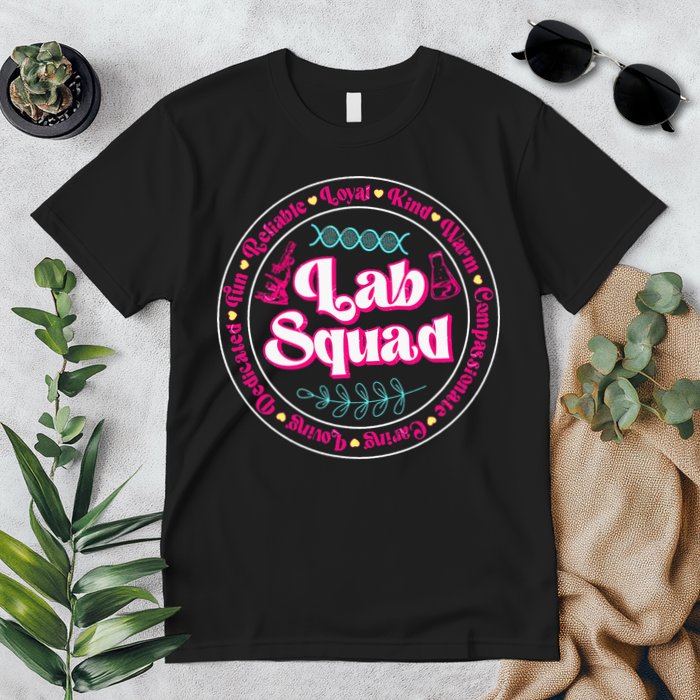 Pink Lab Squad Lab Scientist Microbiologist Premium T-Shirt