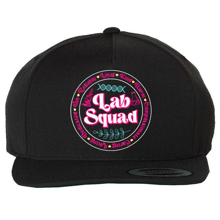 Pink Lab Squad Lab Scientist Microbiologist Wool Snapback Cap