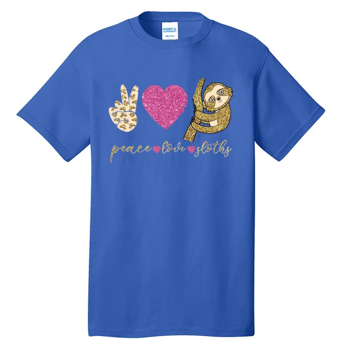 Peace Love Sloths Funny Sloths Lovely Gift Tall T-Shirt