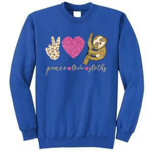 Peace Love Sloths Funny Sloths Lovely Gift Tall Sweatshirt