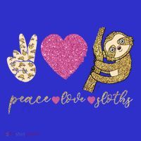 Peace Love Sloths Funny Sloths Lovely Gift Baby Bodysuit
