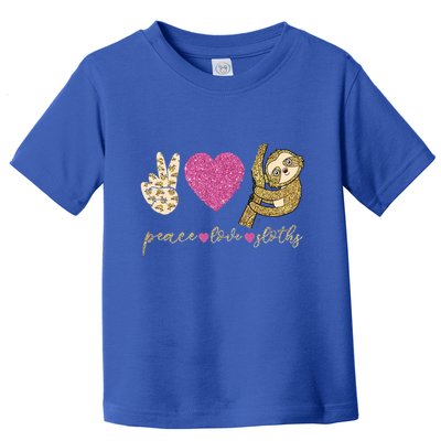 Peace Love Sloths Funny Sloths Lovely Gift Toddler T-Shirt