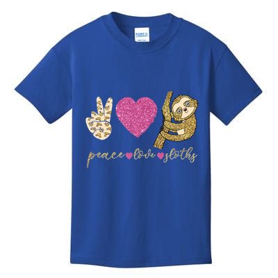 Peace Love Sloths Funny Sloths Lovely Gift Kids T-Shirt