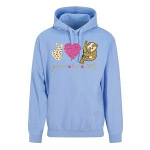 Peace Love Sloths Funny Sloths Lovely Gift Unisex Surf Hoodie