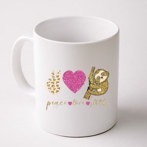 Peace Love Sloths Funny Sloths Lovely Gift Coffee Mug