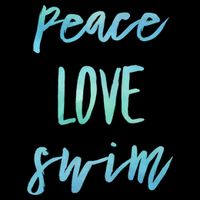 Peace Love Swim Funny Gift Swimmer Gift For Teen Bucket Hat