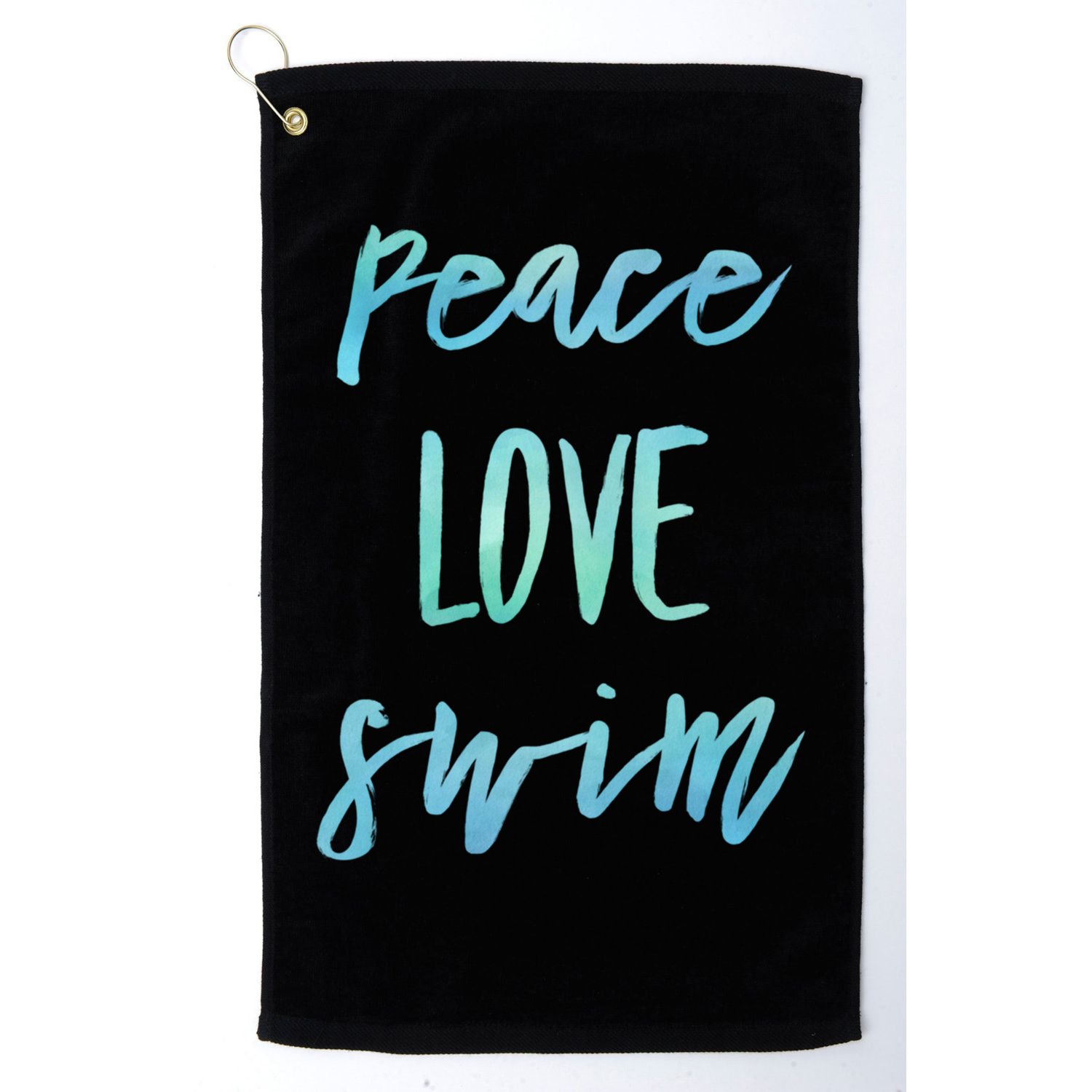 Peace Love Swim Funny Gift Swimmer Gift For Teen Golf Towel