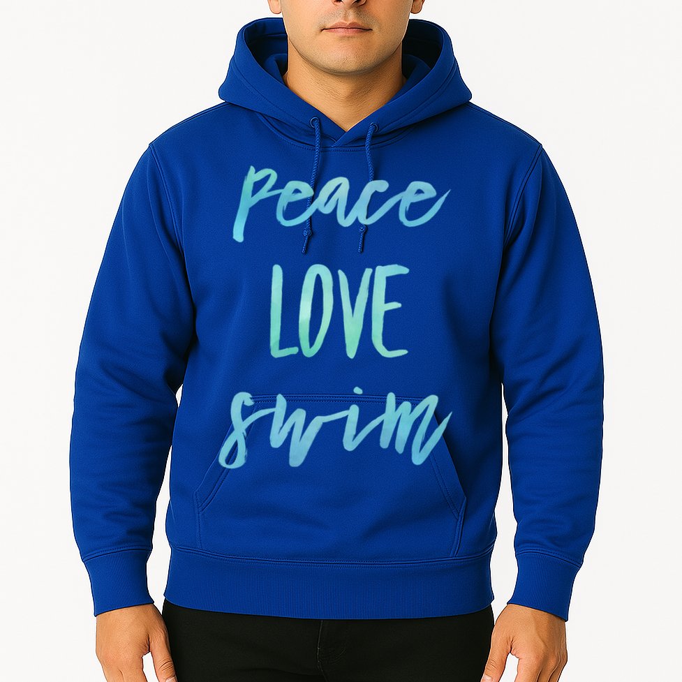 Peace Love Swim Funny Gift Swimmer Gift For Teen Hoodie