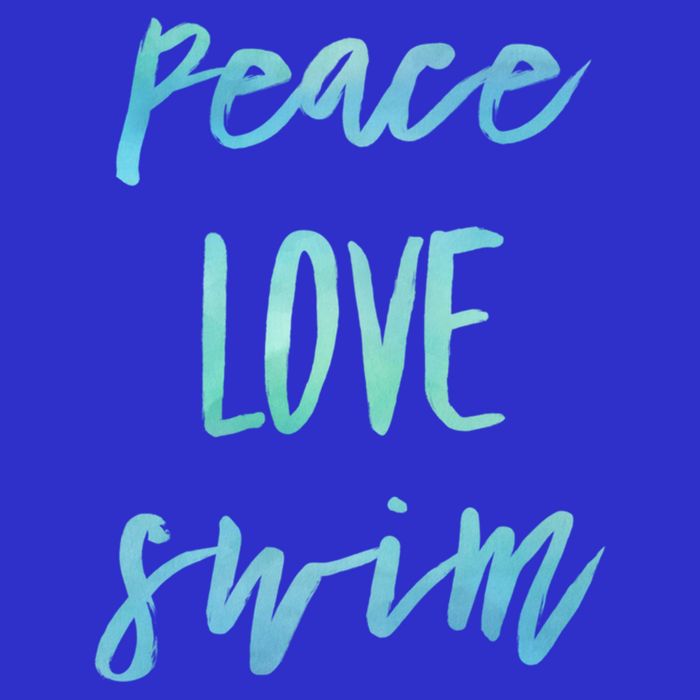 Peace Love Swim Funny Gift Swimmer Gift For Teen Hoodie
