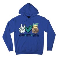 Peace Love Sloths Funny Sloths Lover Pet Lover Cute Mom Tee Gift Hoodie