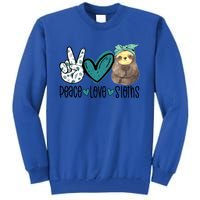 Peace Love Sloths Funny Sloths Lover Pet Lover Cute Mom Tee Gift Tall Sweatshirt