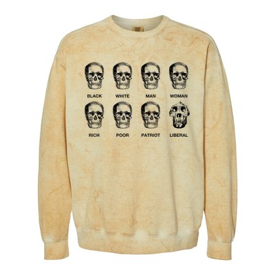 Patriot Liberal Skulls Freethinker Election Vote President Colorblast Crewneck Sweatshirt